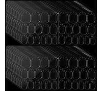 BOXOB 600pcs False Nail Glue Tabs, 15 Sizes Waterproof Breathable Double Sided Sticky Jelly Gel Press on Nail Adhesive Tabs 40 Sheets Transparent Glue Stickers Fit Most People