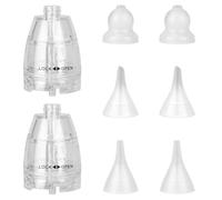 BOXOB 6pcs Baby Aspirator Replacement Tips & 2 Plastic Replacement Heads, 3 Shapes Silicone Aspirator Tips Compatible with GROWNSY Watolt LittleTora HEYVALUE Cocobela HailiCare KIDIRA TEQIN X-Bosak