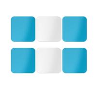 BOXOB 6pcs Metal Sticky Strips, Metal Replacement Strips with Adhesive Backing for Magnet Magnetic LED Lights & Under Counter Lights (Square)