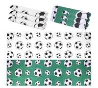 BOXOB 6pcs Sports Cooling Towel, 39.4x11.8in Soft Breathable Chilly Football Towel for Neck Cold Sweat Rag Ice Scarf Sport Team Gifts for Yoga Running Workout Gym (Soccer)
