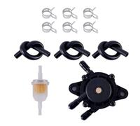 BOXOB 808492 808656 Fuel Pump with Filter & Hose & Clamp, Small Electric Mower Engine Vacuum Fuel Pump Replacement Tool Compatible with Kohler 17HP-25HP Cub Cadet Briggs Stratton Mikuni
