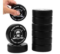 BOXOB 8pcs Ice Hockey Pucks, Soft Foam Ice Hockey Balls 3in Diameter 1in Thickness Lightweight Avoid Noise for Practice Training Indoor