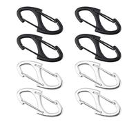 BOXOB 8pcs Zipper Clips Anti Theft, Double Sided Mini S Carabiner Zipper Locks Theft Deterrent Small Zippers Pull Locks Accessories for Luggage Suitcase Backpacks Purses Handbags Tents Keys