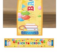 BOXOB Back to School Table Runner, 72x13in Linen Welcome First School Tablecloth Season Table Cloth Machine Washable Table Cover Perfect Classroom Home Party Decorations and Supplies