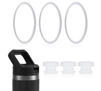 BOXOB Bottle Seal Ring & Breather Plug Set, Including 3 Breather Plug & 3 Water Bottle Cap Ring Compatible with YETI Rambler Jr 12oz Kids Bottles