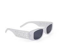 BOXOB Bride Sunglasses for Women, White Square Frame Bridal Sunglasses Bachelorette Party Accessories Bridal Shower Decor Bridesmaid Gifts Bride to Be Favors Bach Party Supplies