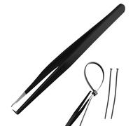 BOXOB Cable Tie Opener Tool, Black Stainless Steel Zip Tie Cutters Reusable Zip Ties Remover Tool for Nylon or Plastic Zipper Tape Removal Accessories