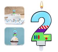 Boxob Cartoon Story Birthday Candle, Multicolor, Unscented, Indoor, Novelty, 1.14x3.26 Inches, 1 Count, 1 Wick, No Container