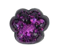 BOXOB Cat Paw Squeeze Toy, Glitter Jelly Kitty Cute Cat Paw Squishy Kawaii Soft Fufu Squeeze Fidget Stress Sensory Novelty Toys Big for Kids Adults School Office (Purple Starry Sky)