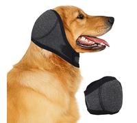BOXOB Dog Ears Cover, Adjustable Dog Ear Muffs Noise Protection Comfortable Quiet Dogs Calming Hood Ear Head Wrap Cups Shower Cap Pet Supplies for Bath Grooming Thunder Fireworks (M)