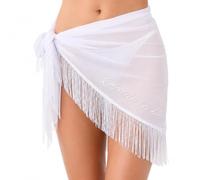 BOXOB Embroidered Bride to Be Cover Up Sarong Fringed Skirt Bathing Suit