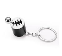BOXOB Gearbox Shifter Keychain 6-Speed Manual Transmission Creative Fidget Toy Gear for Auto Parts (Black)