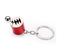 BOXOB Gearbox Shifter Keychain 6-Speed Manual Transmission Keychain Creative Fidget Toy Gear Shifter Keychain for Auto Parts (Red)