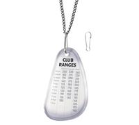 BOXOB Golf Club Range Chart Card, Acrylic Golf Yardage Card with Buckle & Chain Waterproof Golf Distance Card Easy Carry Golf Club Bag Accessories for Golfers