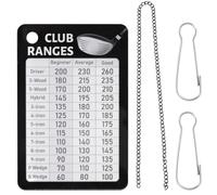 BOXOB Golf Club Range Chart Card, Black Golf Distance Card Golf Yardage Book Card Golf Cheat Sheet Range Chart Card Golf Club Rules Card Golf Club Bag Accessories Golf Essentials Accessories for Men