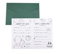 BOXOB Happy Father’s Day Card, Fill in the Blank Writing Coloring Exquisite Father’s Day Card with Envelope DIY Crafts Meaningful Gift for Dad Daddy Grandpa Godfather