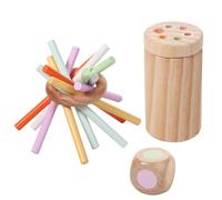 BOXOB Interactive Montessori Toys for Toddlers, Wooden Colorful Balance Stick Toys to Keep it Steady, Creative Sensory Baby Toddler Learning Toys Baby Fine Motor Skills Toys Birthday Gifts for Kids