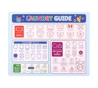 BOXOB Laundry Symbols Magnet, Laundry Symbols Chart Magnet Easy Clothing Care for Home Laundromats Dorms Washing Drying Ironing Waterproof Room Guide Sign and Accessories for Wall Art Decor