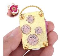 BOXOB Mini Flower Press Kit, 1.97x1.33in Metal Micro Miniature Tiny Little Small Plant Press Flower & Plant Preservation Tool for Adults Kids for Arts Crafts Lover Gifts (Sunflower)