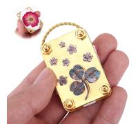 BOXOB Mini Flower Press, Metal Micro Miniature Tiny Little Small Plant Press Kit with 20 Sheets Paper Portable Leaf & Flower Preservation Tool for Nature DIY Arts Crafts Lovers Gift