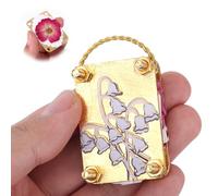 BOXOB Mini Flower Press, Metal Micro Small Plant Press Leaf Plant Preservation Kit Portable Kids Adults DIY Microwave Flower Pressing Set with 20pcs Paper for Arts & Crafts Lover Gift (Lily)