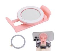 BOXOB Phone Holder for Stanley Cup 40oz Quencher H1.0 H2.0 Lids, Hands Free Magnetic Foldable Phone Stand Tumbler Cell Phone Mount Support for Stanley Cup Accessory MagSafe Phones (Pink)