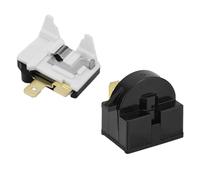 BOXOB QP2-4.7 Starter Relay and 6750C-0005P Refrigerator Overload Protector, QP2-4r7 Start Relay Mini Parts Compatible with LG Fridge Compressor Accessories (Brass Feet)