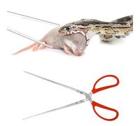 BOXOB Reptile Feeding Tongs, 15 Inch Extra Long Snake Feeding Tongs Non-Skidding Easy-Grip Tweezers Accessory for Terrarium Reptile Vivarium Corn Ball Python Axolotl Bearded Dragon Supplies