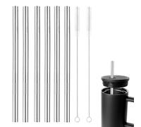 BOXOB Reusable Replacement Stainless Straws Compatible with Simple Modern Trek Tumblers-40 Oz Tumbler Straw Replacement-Classic Collection BPA-Free, 2 Cleaning Brush
