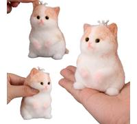 BOXOB Soft Cat Squeeze Toy with Plush Balls for Kids Adults, Cute Crown Cat Squeeze Toy Kawaii Animal Fidget Present for Relaxation & Fun