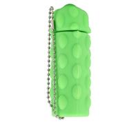 BOXOB Spiky Pain Fidget Keychain, Sensory Stim Toy for Adults Portable Anxiety Relief Fidget Roller Adults Novelty Silent Grippie Keyring Toy 3D Printed Stimming Tool for Home, Office, Travel (Green)