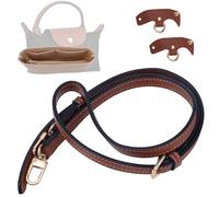 BOXOB Strap Replacement Kit, Adjustable Leather Shoulder Strap for Mini Bag with Felt Handbag Insert and Leather Buckles No-Punch Crossbody Straps Accessories for Mini Bags Handbags Purse