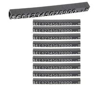 Boxonly 10PCS Adjustable Removable Cube Price Tag Display Kits, 4x6mm £ € $ Digital Price Tag, Metal Price Label Tag, Pricemarker Labels, Arabic Number Price Display Board, Black Base and Sliver Words