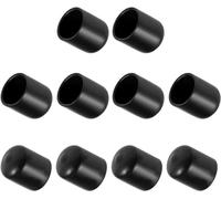 Boxonly 10pcs Rubber End Caps 18mm ID Vinyl Round End Cap Cover Screw Thread Protector Vinyl Bolt Screw Cover Caps Rubber Screw Caps Rubber Bolt Covers Caps