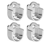 BOXONLY 25mm Zinc Alloy Rod Holders, Shower Curtain Rod End Supports, Flange Rod Holders to fit rod diameter for wardrobe closet rod bracket,Closet Rod Holders 2pcs
