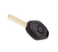 Boxonly 3 Buttons Uncut Insert Key Fob Case Replacement for BMW 1 3 5 6 7 Series E38 E39 E46 E60 E61 E81 E83 E85, Compatible with BMW X3 X5 Z3 Z4 Straight Shell Without Slot