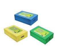 Boxonly 3 PCS Sanding Blocks 60 Grit+400 Grit+1500 Grit Polishing Grinding Block Diamond Polishing Hand Pads Block For Granite Marble Glass Grinding