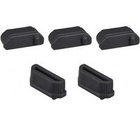 Boxonly 5Pcs Silicone HDMI Female Port Anti-dust Covers for Desktop Computers Laptops TV Projectors, Anti Dust Plugs Caps Covers Anti Dust Protector Black