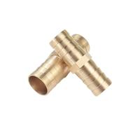 Boxonly 8mm Brass Hose Connector, Barbed Straight Fuel Line Joiner for Water, Air, Oil, Gas - Leakproof Metal Coupler for Car, Garden, Aquarium, Compressor Systems, 39.5mm Length, 6g Weight