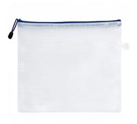 Boxonly A3 Plastic Wallets Zip Lock Bags Mesh Document Wallet Document Folders Plastic Pockets Zipper File Wallet for School Office Homework Travel Storage Bags White