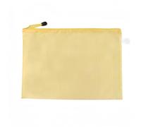 Boxonly A4 Plastic Wallets Zip Lock Bags Mesh Document Wallet Document Folders Plastic Pockets Zipper File Wallet for School Office Homework Travel Storage Bags Yellow