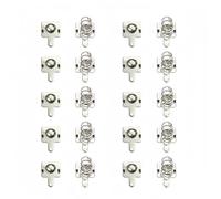 Boxonly AAA Batteries Metal Battery Spring Contact Plate 9.5mmx9mm Positive Negative Unipolar Plate Conversion Spring Nickeling Plate Contact Terminal for Remote Control Battery Charger 10 Pcs