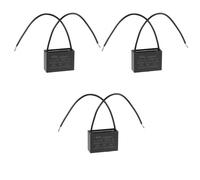 BOXONLY CBB61 2uF Ceiling Fan Capacitor 250V AC 25/70/21 ±5% 50/60Hz Cylinder 37x26x15mm with 2 Wires Metalized Polypropylene Film Capacitors for Electric Fan Pump Motor Generator,3 PCS