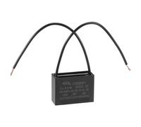 BOXONLY CBB61 2uF Ceiling Fan Capacitor 250V AC 25/70/21 ±5% 50/60Hz Cylinder 37x26x15mm with 2 Wires Metalized Polypropylene Film Capacitors for Electric Fan Pump Motor Generator,1 PCS