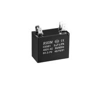 BOXONLY CBB61 3uF Ceiling Fan Capacitor 450V AC 40/70/21 ±5% 50/60Hz Cylinder 38x20x30mm with Double Insert Metalized Polypropylene Film Capacitors for Water Pump Motor Generator,1 PCS