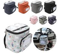 Boxonly Electric Scooter Handlebar Storage Bag - Waterproof with Adjustable Straps, White Sheep Pattern, 8.3"x7.5" / 21x19 cm