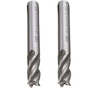 Boxonly High Speed Steel Straight Shank End Milling Cutter,4 Flute End Mills Drill Bits CNC Lathe Drill End Mills Tool 6mm 2PCS