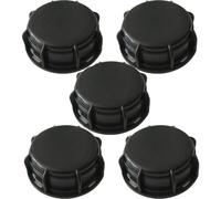 Boxonly IBC Tank Blanking End Caps, Heavy Duty Plastic Screw-On Lid Cover Fits 60mm S60X6 Valve, Compatible with IBC Tote Tanks, Black - 5 Pack