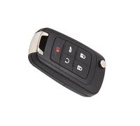 Boxonly Key Fob Shell Case Replacement for Chevrolet Camaro 2010-2013, Cruze 2011-2013, Equinox 2010-2013, Malibu 2013, Sonic 2012-2013, Spark 2013, Volt 2011-2013, 5-Button Folding Housing Black
