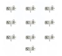 Boxonly Metal AA Battery Spring Plate Set Positive Negetive Contiguous With pins 28mmx12mm AA Baterry Conversion Spring Contact Nickeling Plate 10 Pcs